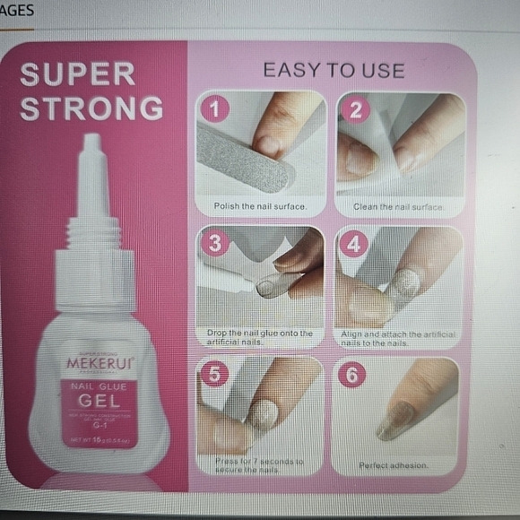 NEW Mekerui Super Strong Nail Gel & Nail Glue for Press on Nails - Picture 1 of 10